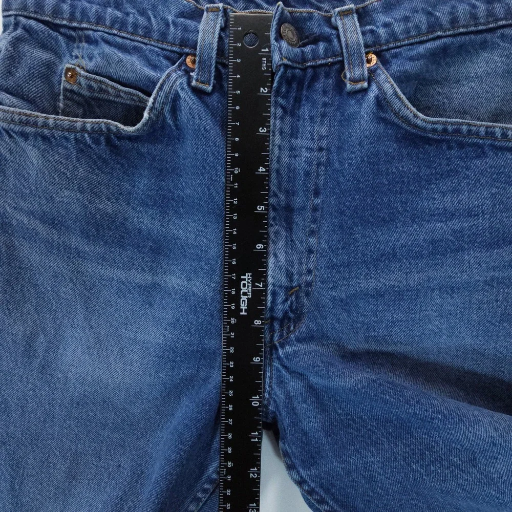 VTG Y2K Levis Jeans Orange Tab Mens 32x25 Blue Straight Leg Denim USA MADE